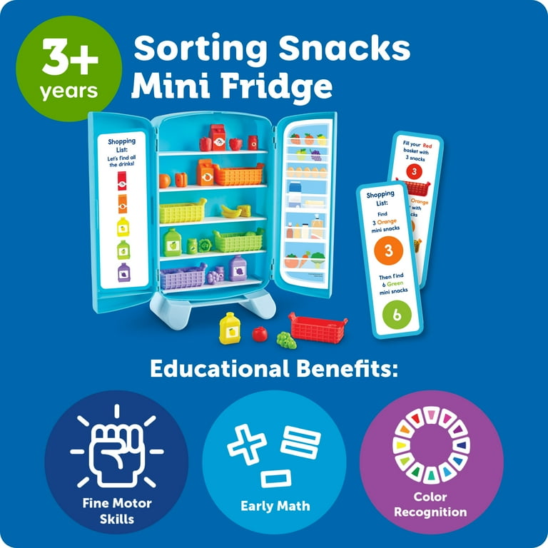 Free Shipping! Learning Resources Sorting Snacks Mini Fridge Play