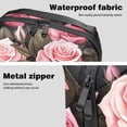 thumbnail image 4 of Rose Digital Pouch with Oxford Cloth, Waterproof Travel Organizer and Charger Cable Storage Box, 5.9x9.44x3.14 in Digital Storage Bag Pouch, 4 of 6