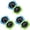 Blue 3 Packs, variant on CozyFiel Sink Drain Strainer, Flower Shape Silicone Filter for Kitchen Sink, Green, Shown in Use