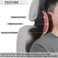 thumbnail image 2 of Unique Bargains Car Headrest Pillow Ergonomic Comfortable Neck Pillow Neck Support Pillow Car Seat Headrest Polyester,Memory Foam Adjustable width Red 1 Pcs, 2 of 7