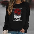 thumbnail image 2 of Sudadera Para Mujer Casual Manga Completa Cuello Redondo Tops Camisas Sueltas Blusa Jersey Estampado Sudadera Odeerbi ODB127201, 2 of 5