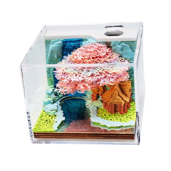 Pitycbo 3D Memo Pad Convenience Post Notes Sculpture Creative Stereoscopic Desk Note for