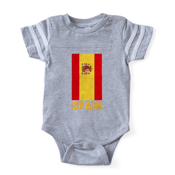 CafePress - Spain_B - Cute Infant Baby Football Bodysuit