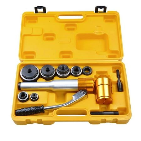 - Yescom 6 Ton Hydraulic Knockout Punch Driver Kit 6 Dies Hole Punch Knockout Set 11-gauge with Swivel Head