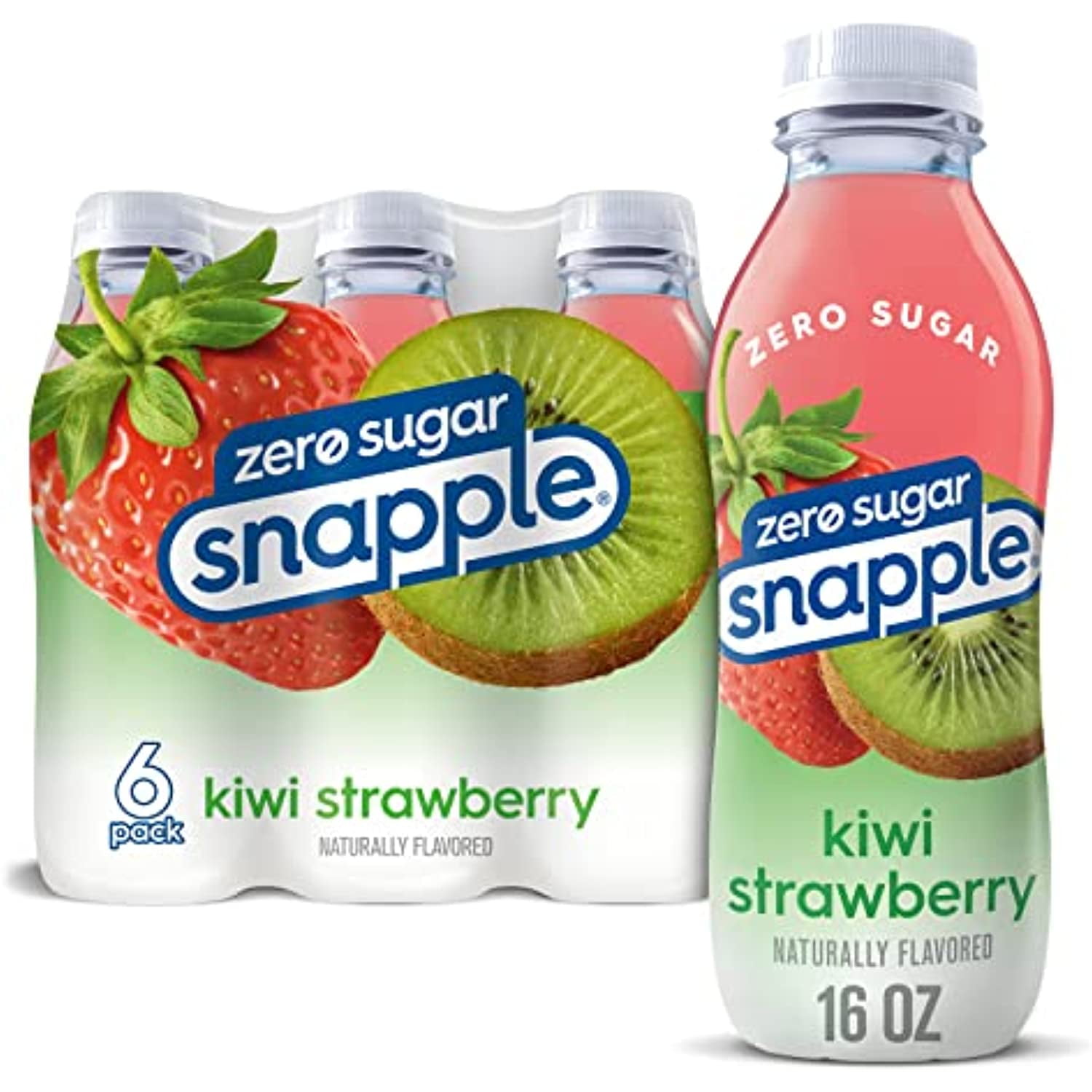Snapple Zero Sugar Strawberry Kiwi Juice Drink, 16 Fl Oz Recycled
