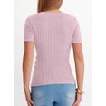 thumbnail image 7 of ANRABESS Womens Tops Short Sleeve V Neck Sexy Ribbed Knit Slim Fit Lightweight Sweater 2026 Summer Dressy Casual T-Shirts Large, 7 of 7