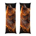 thumbnail image 1 of Fotbe Gold Flame Pattern Wolf Funda para Almohada Corporal con Diseño, Funda de Microfibra Ultrasuave de 20x54 Pulgadas, Ropa de Cama Elegante, 1 of 7
