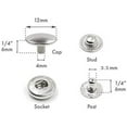 thumbnail image 3 of CRAFTME STUDIO 12 mm Gold Plating Snap Buttons S-Spring Socket Popper Fasteners for Jacket, Bag and Canvas Closures, 50 Sets VT5, 3 of 5