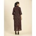 thumbnail image 3 of Moomaya Womens Button Down Midi Dress, Collared Neck, Quarter Sleeves Dress, 3 of 8