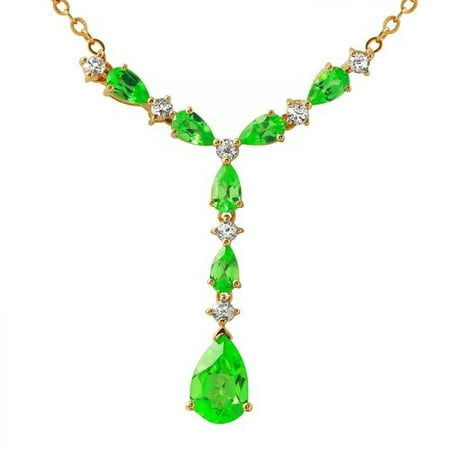 Foreli 10k Yellow Gold Necklace With Cubic Zirconia And Crystal