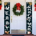 thumbnail image 4 of Franhais Christmas Porch Banner Cartoon Letter Print Hanging Door Banner Sign for Holiday Home Yard Indoor Outdoor Decorations, 4 of 7