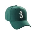 thumbnail image 4 of Daxton StructuWhite Baseball Hat Cap Curved Visor Vintage Custom Number, Hunter Hat, White Number 3, 4 of 4