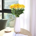 thumbnail image 4 of Burgundy Roses Artificial Flower, 12Pcs Realistic Long Single Stem Fake Silk Red Roses Bouquet for Party Home Wedding Centerpiece Hotel Office Halloween Decor, 4 of 5