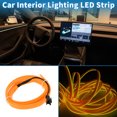 thumbnail image 3 of Cuerda de luz LED EL de 1m Unique Bargains Cable de luz de neón flexible para decoración de interiores de automóviles Controlador de cableado (12v) Amarillo, 3 of 7