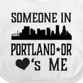 thumbnail image 4 of Inktastic Portland Oregon Someone Loves Me Skyline Boys or Girls Baby Bib, 4 of 4