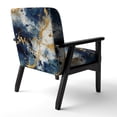thumbnail image 5 of Designart "Modern Fluid Gold And Blue I" Upholstered Modern & Contemporary Accent Chair and Abstract Arm Chair - Multiple Color & Pattern, 5 of 7