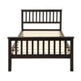 thumbnail image 6 of Knubmt Twin Size Wood Platform Bed Frame with Headboard and Footboard, Perfect for Home, Bedroom, Dark Brown, 6 of 8