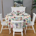 thumbnail image 2 of Pioneer Flower Floral Print Pattern Round Tablecloth 60"x60",Wrinkle Wipeable Table Cloth for Kitchen Dining Room Picnic Patio Party, 2 of 6