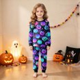 thumbnail image 4 of TOWED22 Toddler Boys Halloween Pumpkin Pajamas Cotton Cute Ghost Print Pjs for Boy Jammies Little Kids Skeleton Skull Sleepwear Clothes Sets(Blue,3-4 Y), 4 of 9