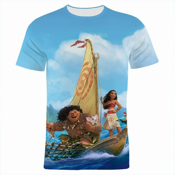 Moana dibujos animados Anime Kleidung Für Kinder Sommer Kurzarm 3D Druck Frauen camiseta Casual Übergroßen männer camisetas xuanjing unisex