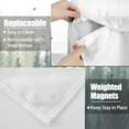 thumbnail image 5 of MIZHONA Green Shower Curtain with Snap in Liner,Nature Forest Fabric Bathroom Curtain,71"× 86", 5 of 6