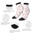 thumbnail image 6 of Bingfone Red Coral And Scallop Seashell Design Patterned Men'S Women'S Casual Cotton Socks, 6 of 9