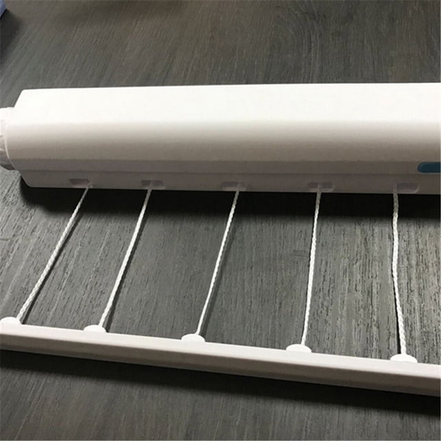 Drying Rack Spring Automatic Retractable Rack; Clothes Drying Rope; Clothesline Telescopic Clothes Dryer Hanger for Indoor Outdoor, 5 Ropes