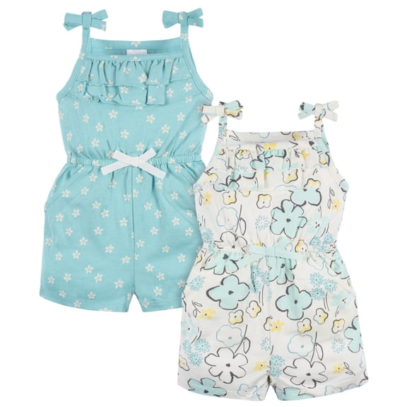 Gerber Romper bebé 2 piezas algodón azul verano cómodo certificado OEKO-TEX