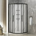 thumbnail image 3 of Dreamwerks Monaco 38 in. x 38 in. Round Shower Kit in Black with Base, and Walls, 3 of 14