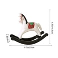thumbnail image 3 of Personalized Wooden Rocking Horse Ornament 8.66in Thick Wood Hand-Painted Retro Style Balanced Base Interactive Decor Symbolizes Good Luck Gift for New Year Housewarming Grand Opening, 3 of 6