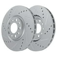 thumbnail image 4 of Detroit Axle - 4pc Brake Rotors for 17-22 Jeep Compass 15-22 Renegade 16-22 Fiat 500X, Drilled Slotted Brake Rotors 2018 2019 2020 2021: 12.01" Front and 10.94" Rear Rotor, 4 of 8