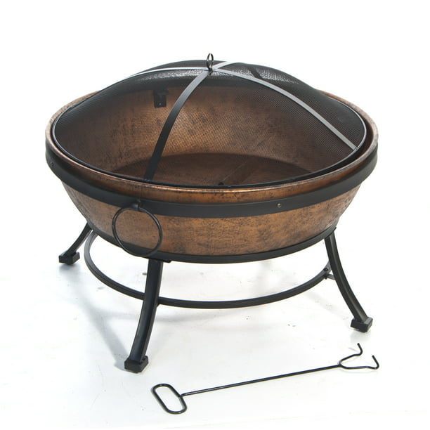 Deckmate Avondale Steel Fire Bowl, Extra Large Copper Fire Pit
