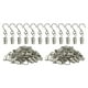 thumbnail image 1 of Ganchos para cortina de ducha Billuyoard 50 piezas Plata, 1 of 6