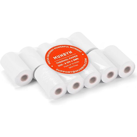 MUNBYN 2 1/4" X 85' Thermal Receipt Paper (10 Rolls) Cash Register Paper Rolls Fits for Most Credit Card Terminals, Verifone VX510 VX570 FD50 T4220, BPA Free