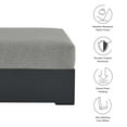thumbnail image 6 of Tahoe Outdoor Patio Powder-Coated Aluminum Ottoman in Gray Gray, 6 of 8