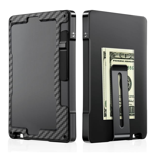 Billetera Umoven Minimalist para hombre con bloqueo RFID de aluminio