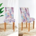 thumbnail image 3 of Yayeee 2 Pack Dining Chair Covers Stretch Parson Chairs Slipcovers Seat Protector, Watercolor Marble Pattern, 3 of 6