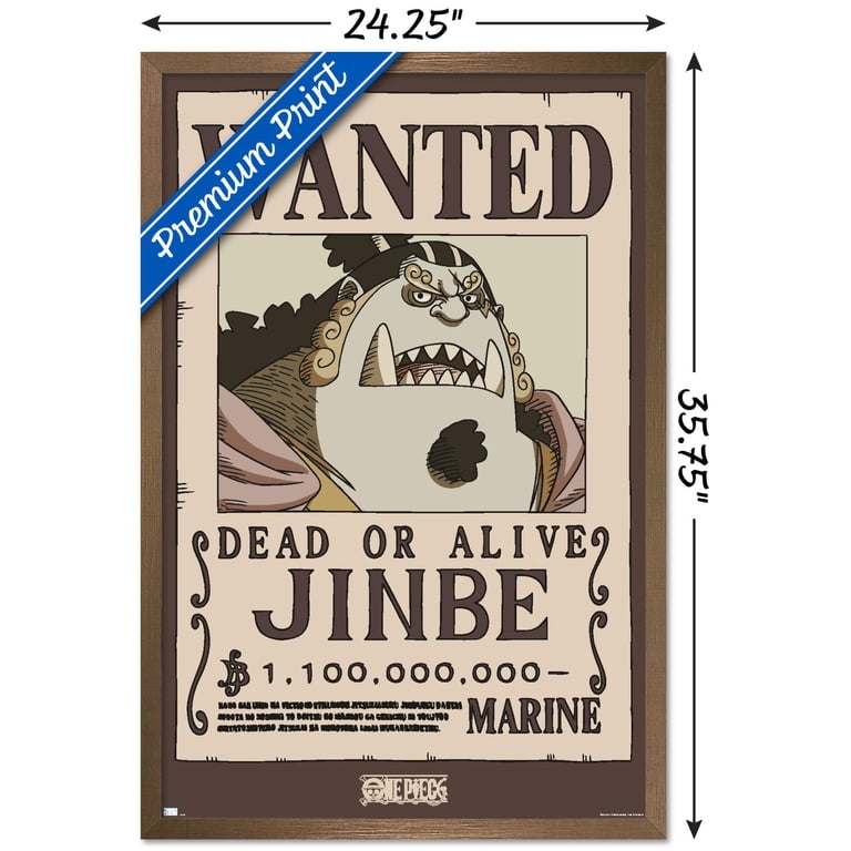 One Piece - Jinbe Wanted Poster Wall Poster, 22.375