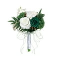 thumbnail image 2 of Ramo de boda BLESIY Flores artificiales Flor de Arreglos florales hecho a Mano Estilo rústico Verde blanco, 2 of 8