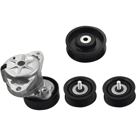 OTTULUR Belt Tensioner W/ Pulley   Idler Pulley for Mercedes C300 C350 E350 ML350 (4pcs)