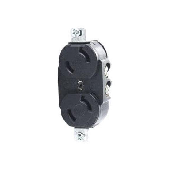 Leviton 7540 - Power socket mechanism - 2P - NEMA L1-15R - 1 gang - 2 power sockets - 1 module - 15 A - 125 V - black