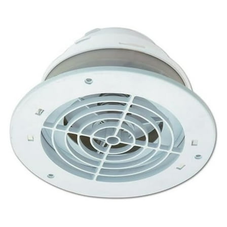 Soffit Exhaust Vent - 4 5 6 Inch Bathroom & Kitchen Fan Vent with Damper, Leak Proof Collar & Pest Guard - Flush Mount Soffit Vent for Home Ventilation