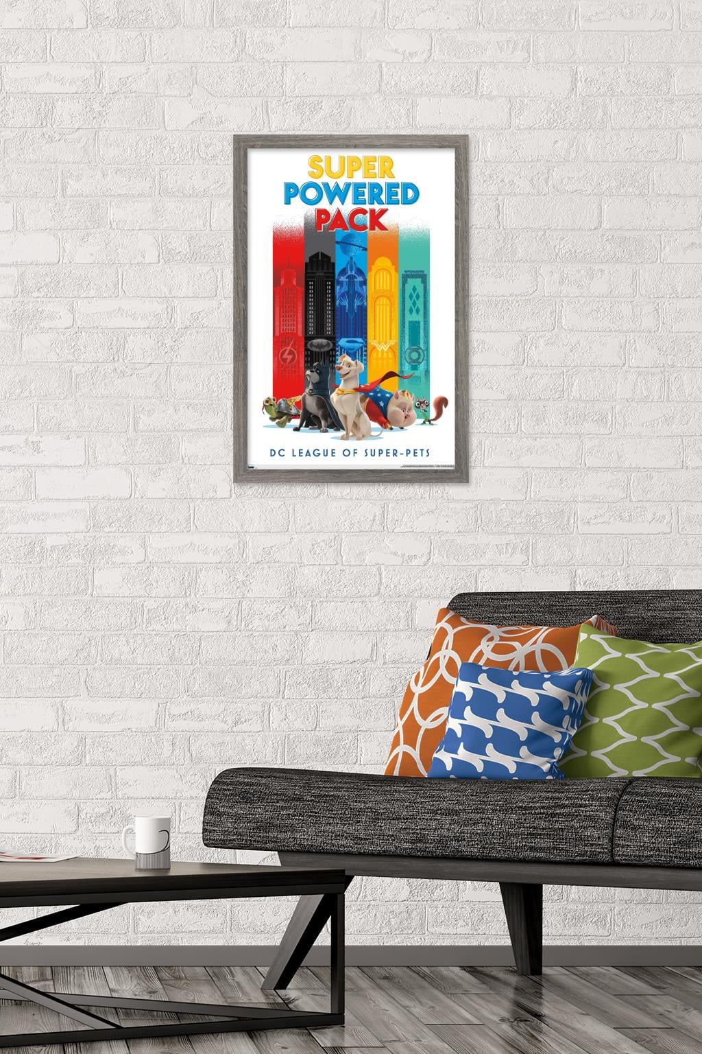 DC League of Super-Pets - Skyline Wall Poster, 14.725" x 22.375" Framed