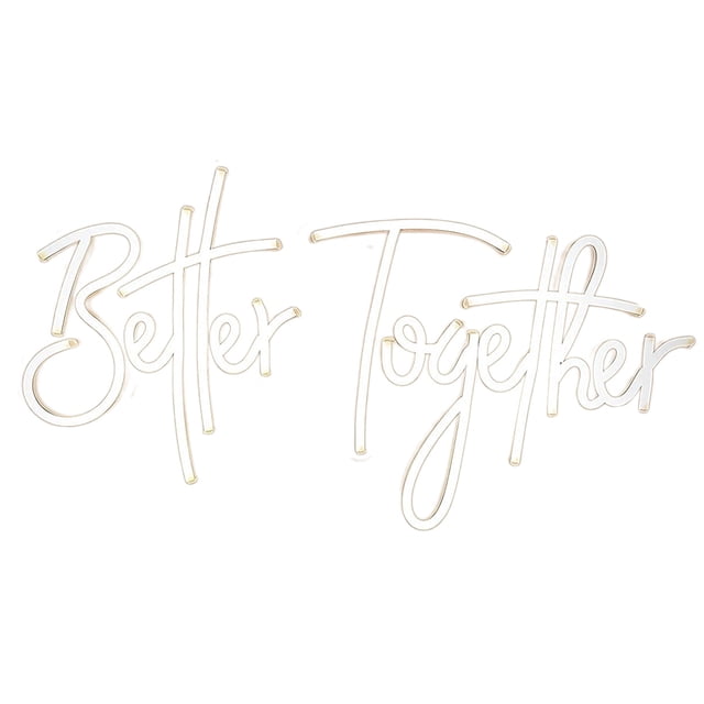 Charming Better Together Decorative Signs, Handmade Neon Light Brightness Adjustable For Wedding Celebration, Perfect Indoor Use Decoration (42 x 31 cm)