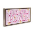thumbnail image 3 of Stupell Industries Pastel Groovy Flower Power Brown Framed Floater Canvas Wall Art design by Lil' Rue, 11 x 25, 3 of 9