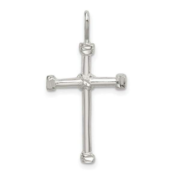 Sterling Silver Cross Pendant Necklace for Men and Women with Nail and Barbed Wire Design Religious Unisex Jewelry Christian Faith Symbol Spiritual Rugged Style Handcrafted Charm
