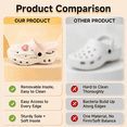thumbnail image 3 of Kids Garden Clogs with Removable Insoles for Boys Girls (Toddler/Little/Big Kids), Lightweight EVA Slip on Sandals with Arch Support, Indoor Shower Shoes Outdoor Beach Pool Water Shoes, White, 3 of 9