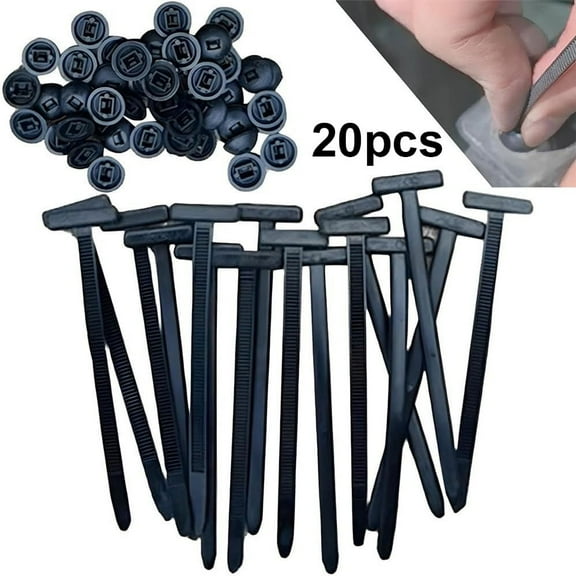 CARRFA Nylon Heavy Duty Zip Ties Self-Locking Universal Cable Tie Buckle Fastening Strap for Fenders Engine Guards & DIY Fixing (20PCS)