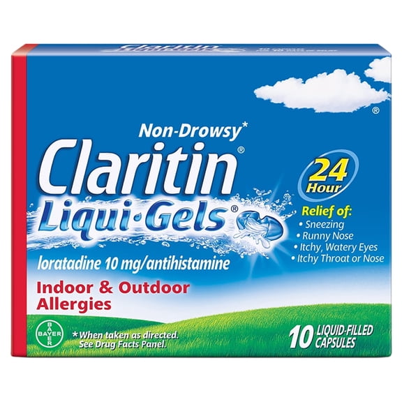 CLARITIN 24 Hour Allergy Liqui-Gels 10 ea (Pack of 3)
