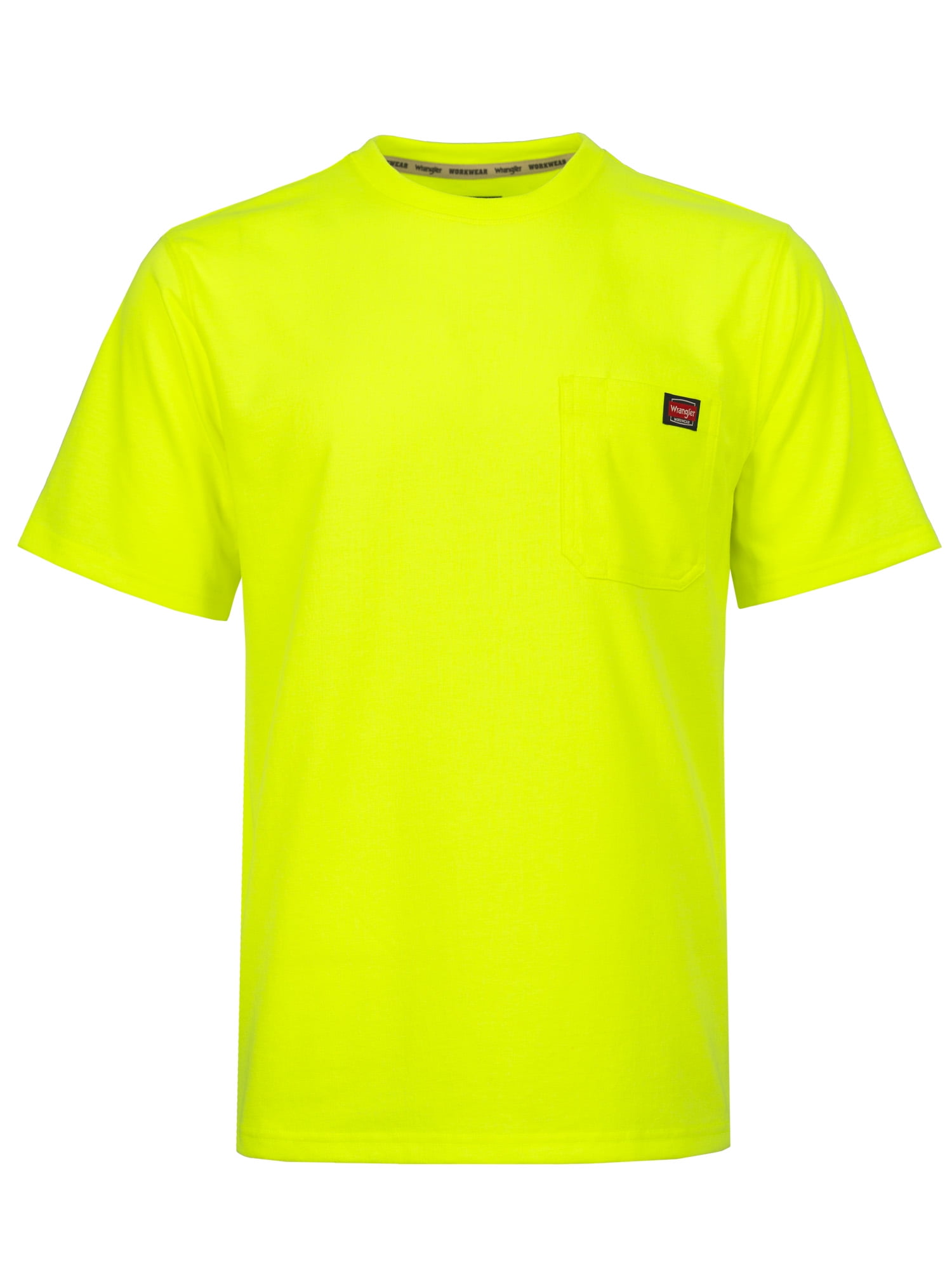 Wrangler Workwear Men's Short Sleeve Heavyweight Pocket Crew Work Shirt, size S-2XLT